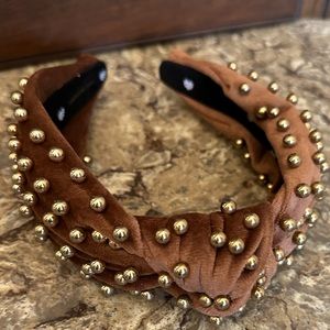 Brown Lele Sadoughi Brown Velvet Headband